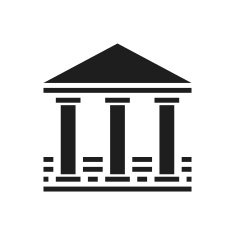Bank icon on a white background N40
