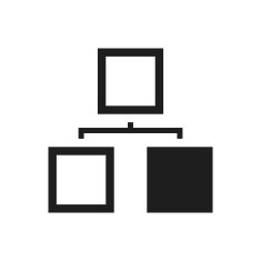 Organization Chart icon on a white background N20