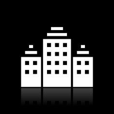 Office Building icon on a black background N12