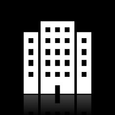 Office Building icon on a black background N13