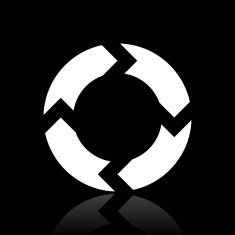 Chevron Chart icon on a black background N14