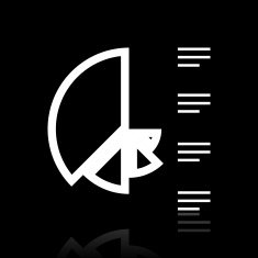Coxcomb Chart icon on a black background N6