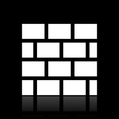 Wall icon on a black background N9