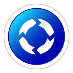 Chevron Chart icon on a round button N55