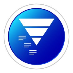 Pyramid icon on a round button N24