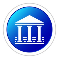 Bank icon on a round button N57