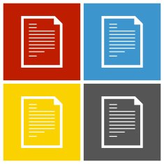 Document icon on square buttons N29