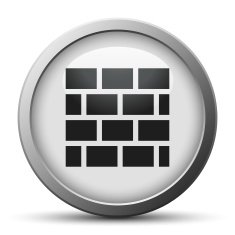 Wall icon on a silver button N5