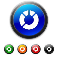 Donut Chart icon on round buttons N13
