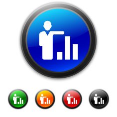 Businessman icon on round buttons N31