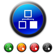 Organization Chart icon on round buttons N7 free image download