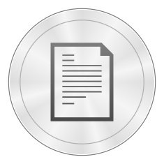 Document icon on a round button N107