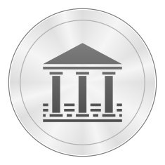 Bank icon on a round button N59