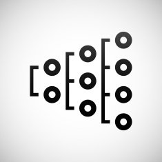 Flowchart icon on a white background N76