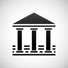 Bank icon on a white background N41