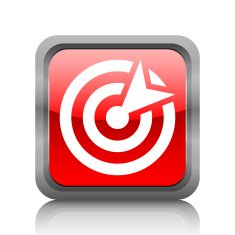 Target icon on a square button N25
