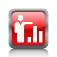 Businessman icon on a square button N66