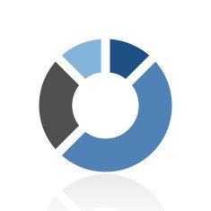 Donut Chart icon on a white background N44