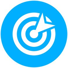 Target icon on a round button N53