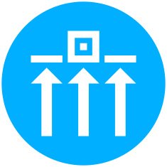 Logistics icon on a round button N44