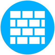 Wall icon on a round button N42