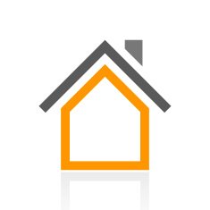 Home icon on a white background N25