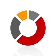 Donut Chart icon on a white background N45