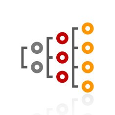 Flowchart icon on a white background N78