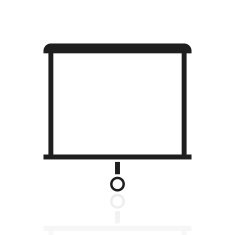 Projector Screen icon on a white background N33