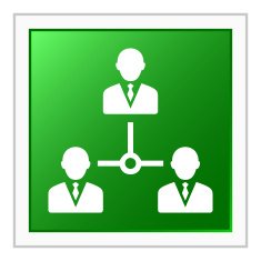 Leadership icon on a square button N9