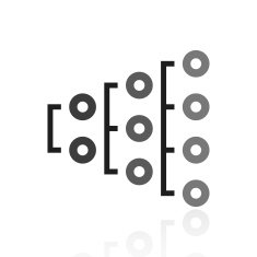 Flowchart icon on a white background N79