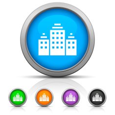 Office Building icon on round buttons N12