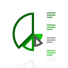 Coxcomb Chart icon on a white background N25