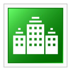 Office Building icon on a square button N28