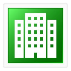 Office Building icon on a square button N29