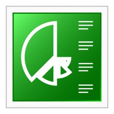 Coxcomb Chart icon on a square button N16