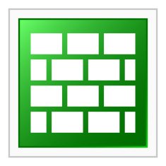 Wall icon on a square button N20