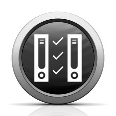 Network Server icon on a round button N43