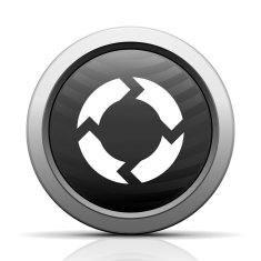 Chevron Chart icon on a round button N59