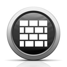 Wall icon on a round button N44