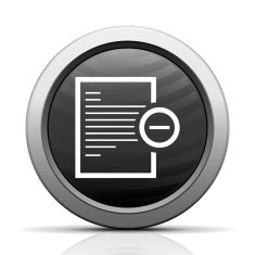 Document icon on a round button N114