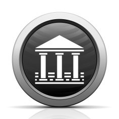 Bank icon on a round button N62