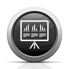 Projector Screen icon on a round button N51