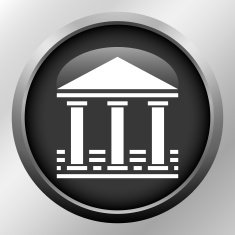 Bank icon on a round button N63