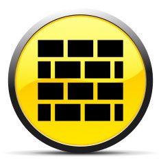 Wall icon on a round button N46
