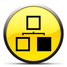 Organization Chart icon on a round button N37