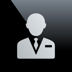 Businessman icon on a black background N31