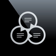 Venn Diagram icon on a black background N9