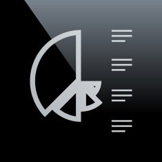 Coxcomb Chart icon on a black background N8