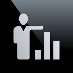 Businessman icon on a black background N32